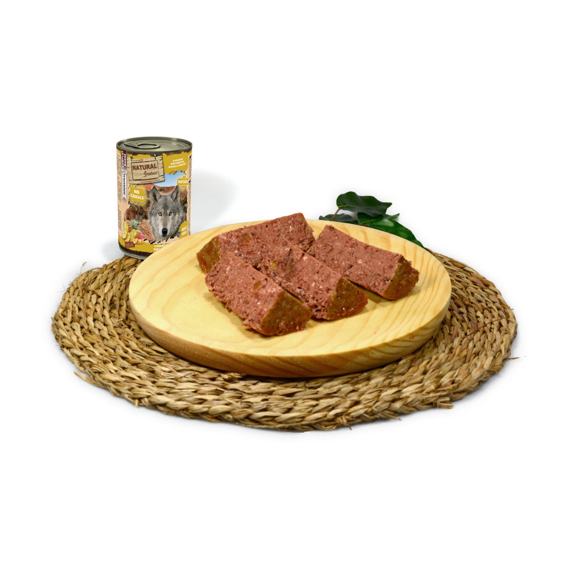 Natural Greatness – Canguro con Piña y Mango | Comida húmeda natural completa para perros