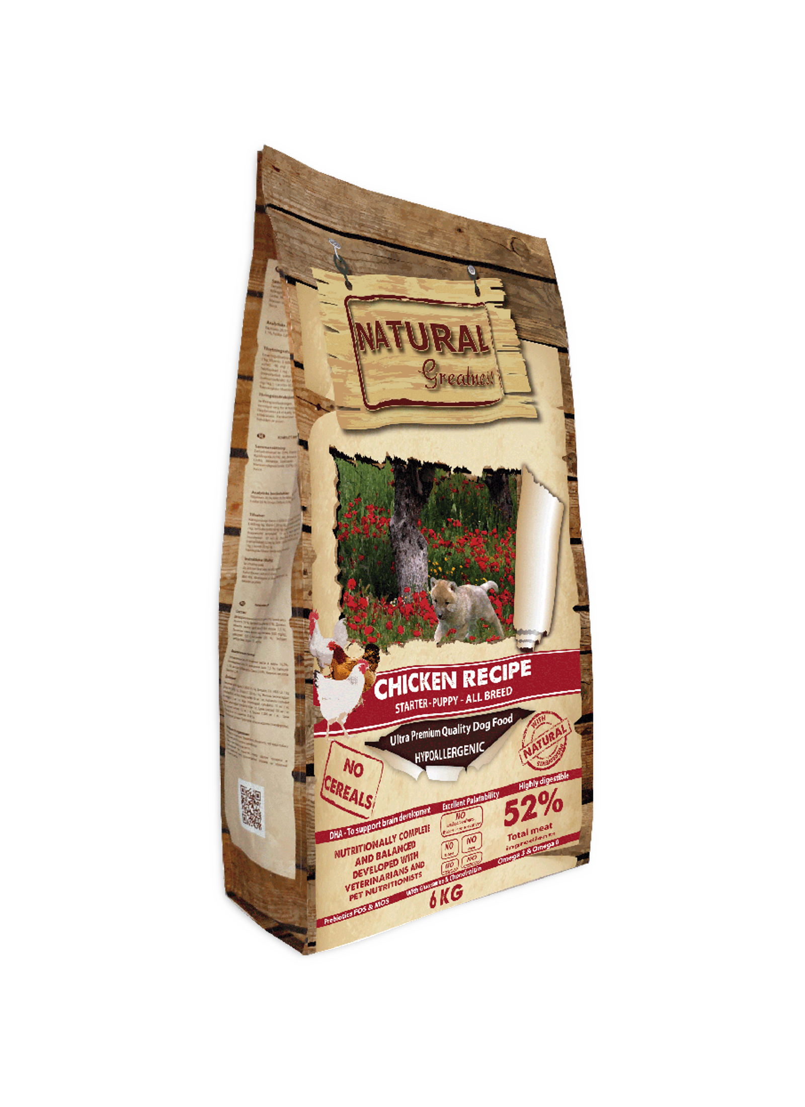 Natural Greatness – Receta de Pollo (Chicken Recipe) | Pienso natural ultra premium sin cereales para perros