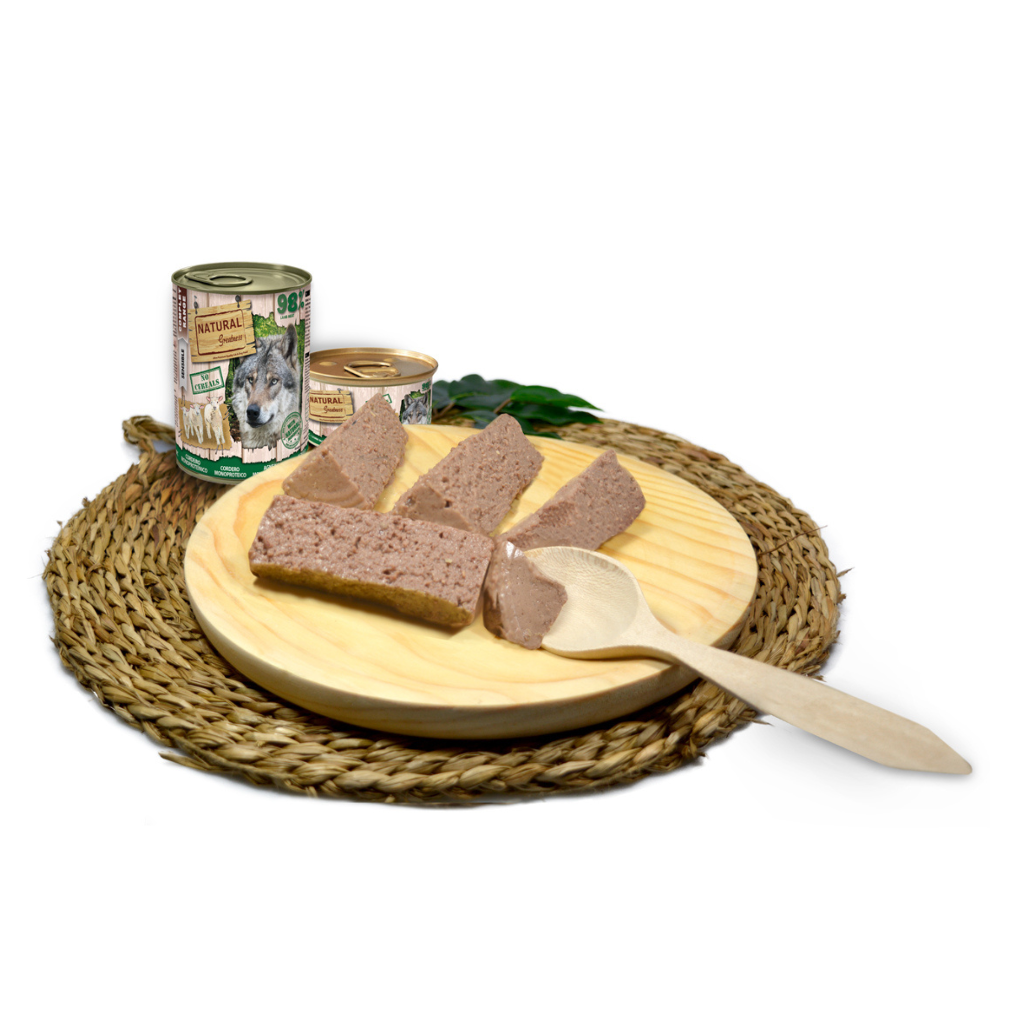 Natural Greatness – Receta Monoproteica de Cordero | Comida húmeda natural para perros