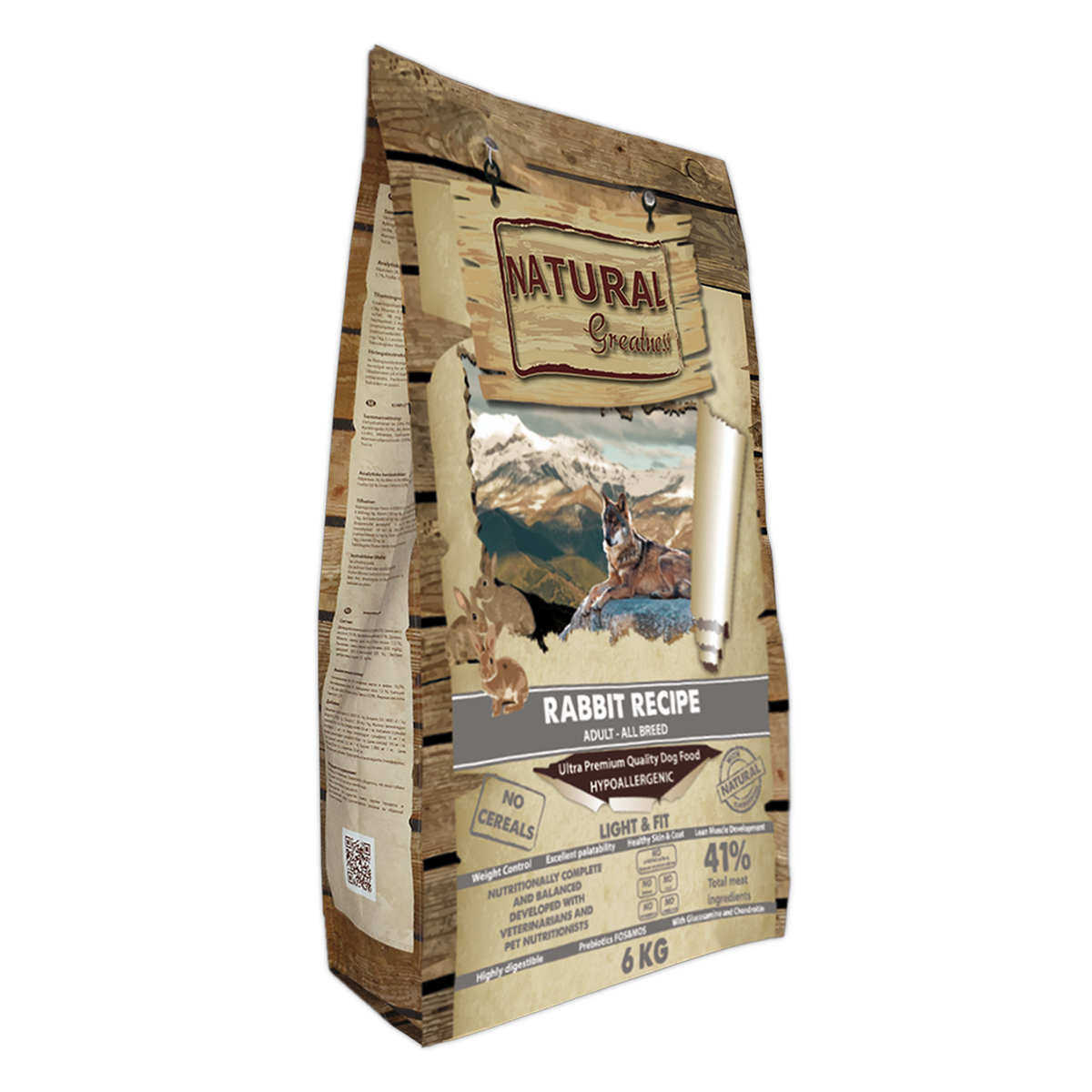 Natural Greatness – Receta de Conejo (Rabbit Recipe) | Pienso natural ultra premium sin cereales para perros